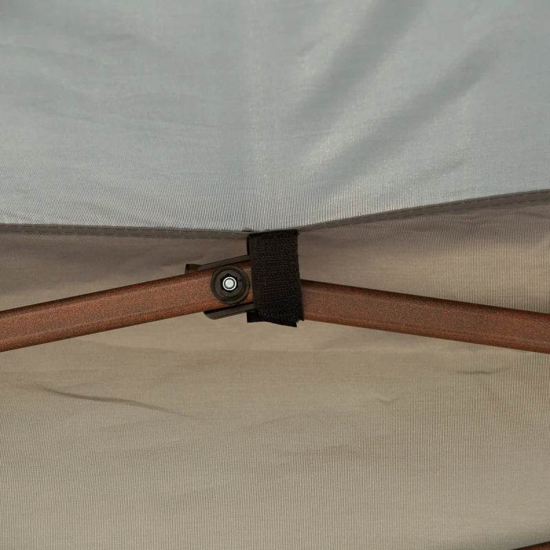 Outsunny 3x3m Pop Up Gazebo with Netting and Carry Bag - Double-Roof Garden Tent for Outdoor Patio, Dark Grey - ALL4U RETAILER LTD