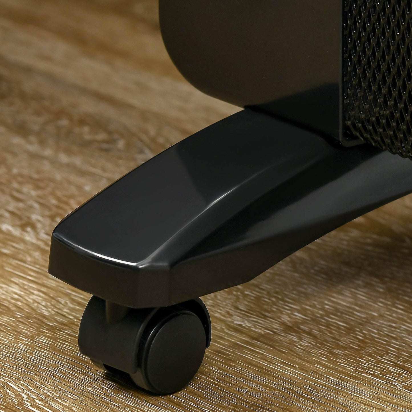 HOMCOM Portable Mica Electric Heater with Adjustable Thermostat and Remote Control for Home, 2 Power Settings, Black - ALL4U RETAILER LTD