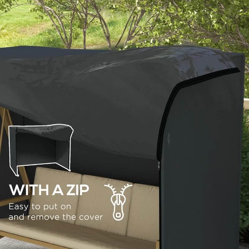 Outsunny 220 x 125cm Three-Seater Swing Chair Weatherproof Cover - Protective Outdoor Furniture Cover - ALL4U RETAILER LTD