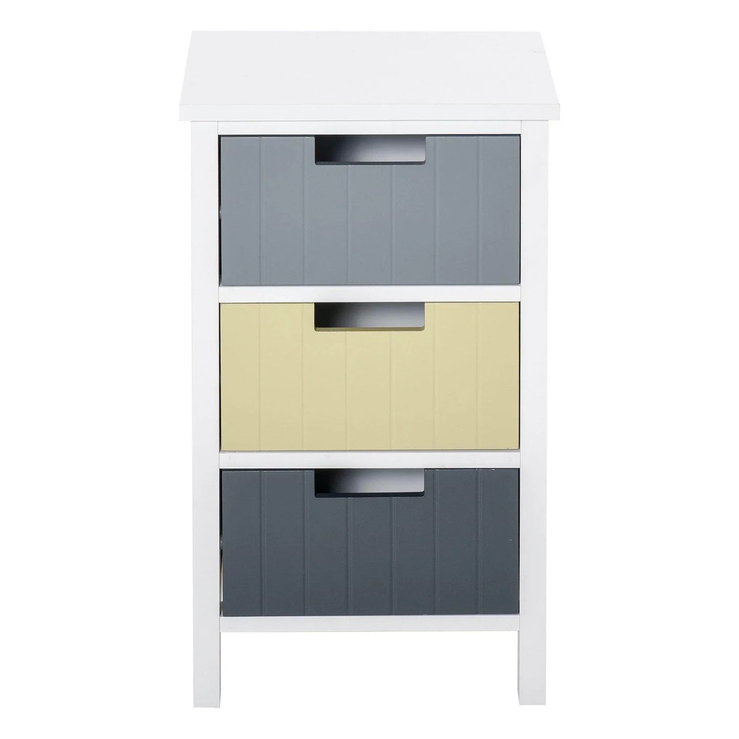 HOMCOM 3-Drawer Storage Tower: Simple & Chic - ALL4U RETAILER LTD