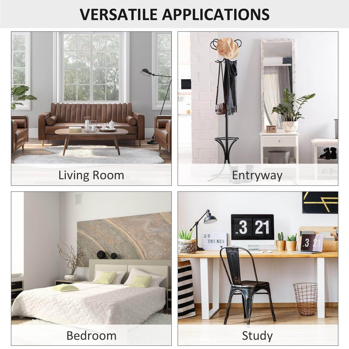 White cube storage organizer used as living room, entryway, bedroom, and study storage