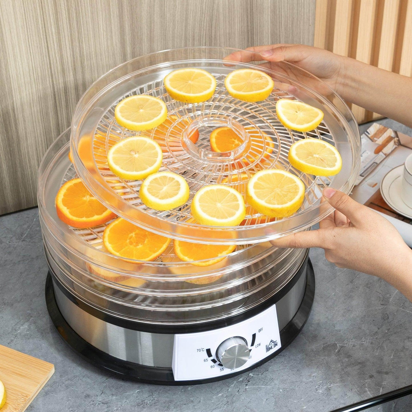HOMCOM 5-Tier Food Dehydrator: Efficient, stainless steel dryer - ALL4U RETAILER LTD
