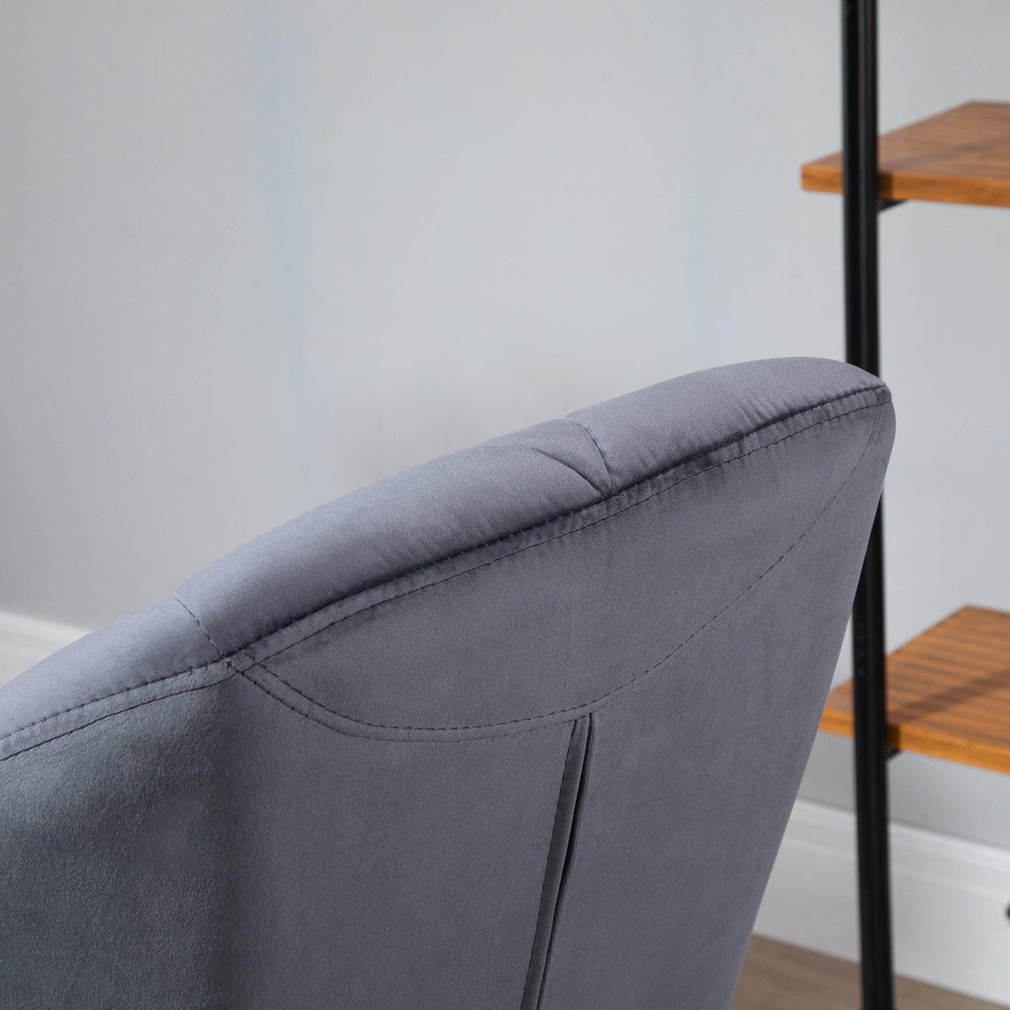 HOMCOM Adjustable Bar Stools with Backs and Footrest, Dark Grey - ALL4U RETAILER LTD