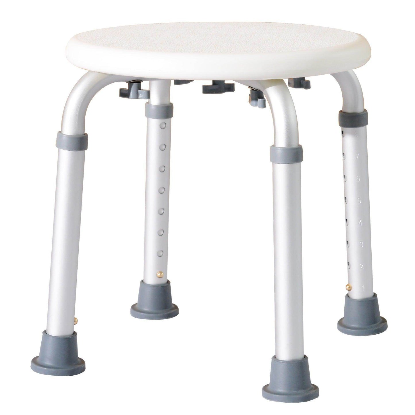 HOMCOM Adjustable Shower Stool - Cream White, 32.5x41x35.5-54 cm - ALL4U RETAILER LTD