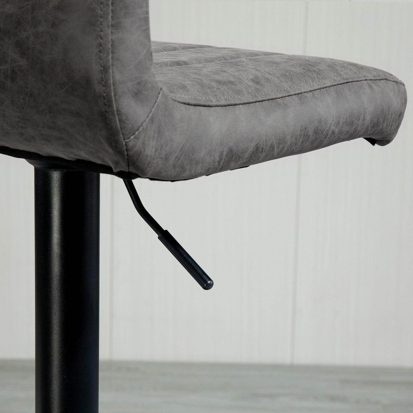 HOMCOM Adjustable Swivel Barstools, Set of 2, Grey - ALL4U RETAILER LTD