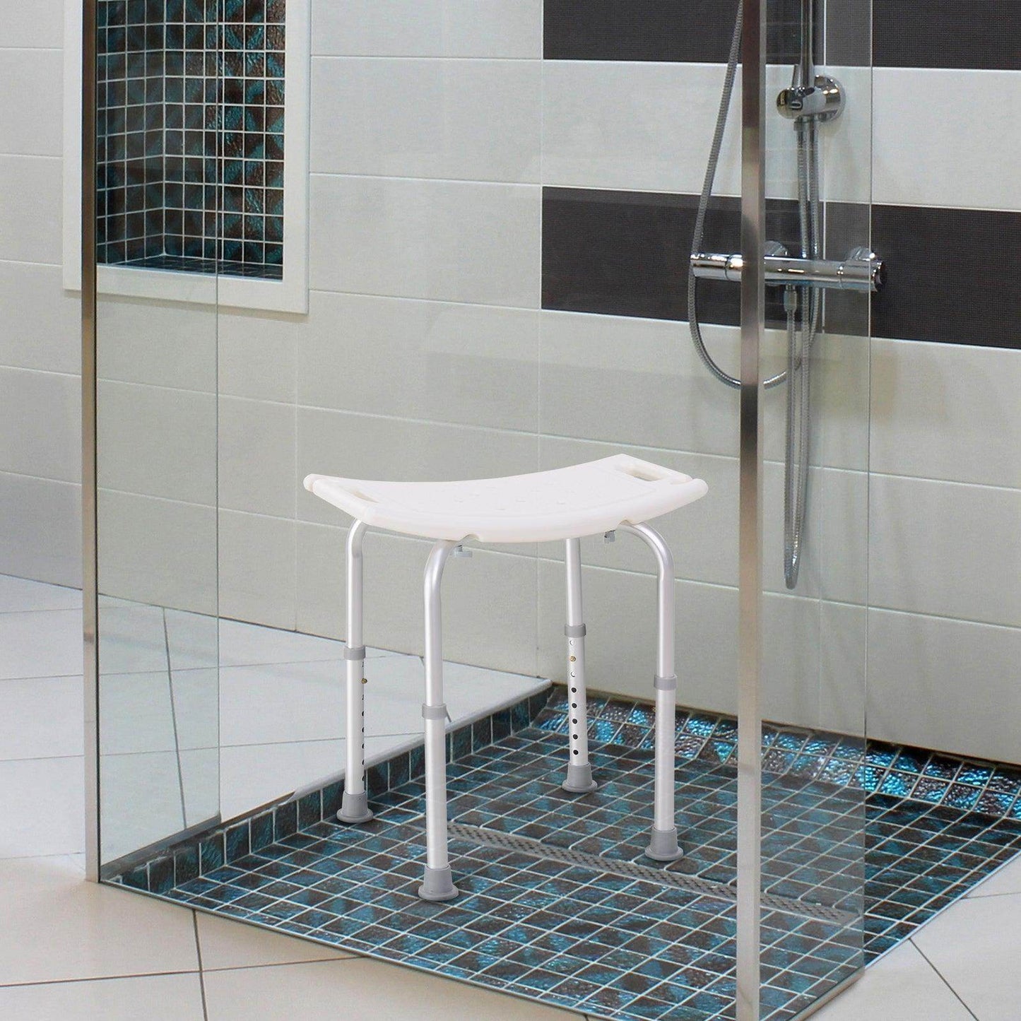 HOMCOM Assistive Shower Seat: Adjustable & Sturdy - ALL4U RETAILER LTD