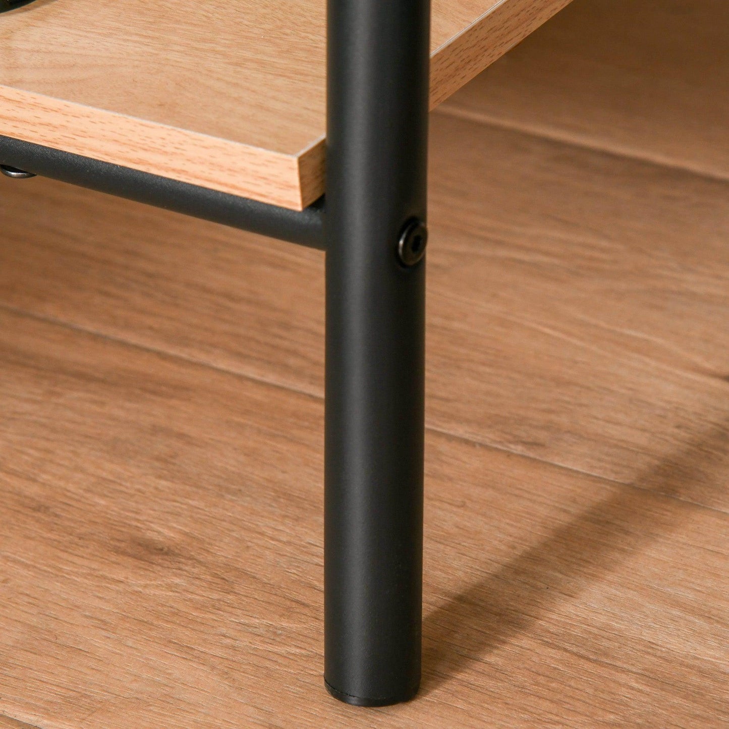 HOMCOM Clothes Rail with 2 Shelves - 64 x 149 cm, Black - ALL4U RETAILER LTD