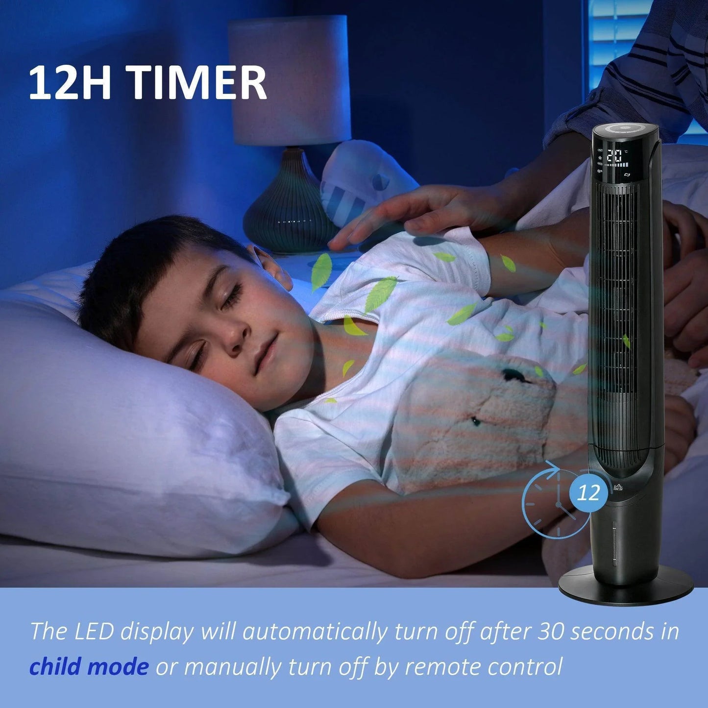 HOMCOM Cooling Tower Fan: 4 Modes, 3 Speeds - ALL4U RETAILER LTD