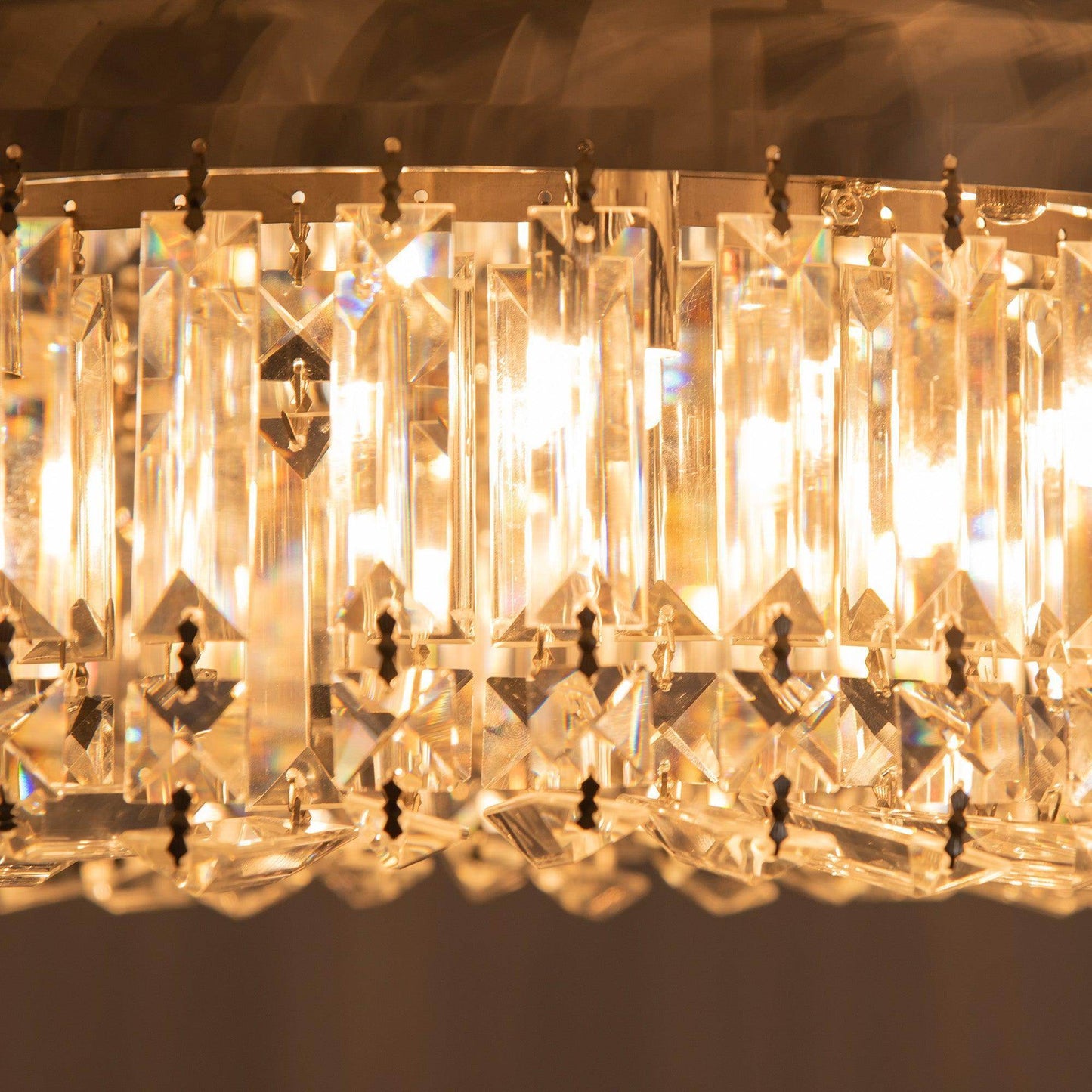 HOMCOM Elegant Crystal Ceiling Light for Living Room, Bedroom, Hall - ALL4U RETAILER LTD