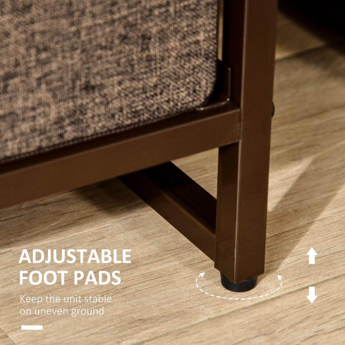 HOMCOM Fabric Chest of Drawers: Stylish Storage - ALL4U RETAILER LTD