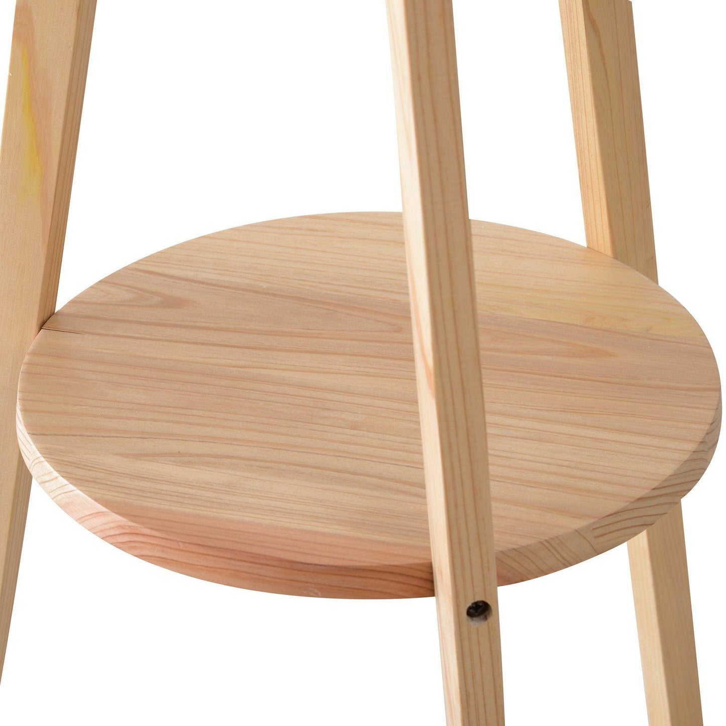 HOMCOM Free Standing Floor Lamp, Beige/Natural Wood, 154 cm - ALL4U RETAILER LTD