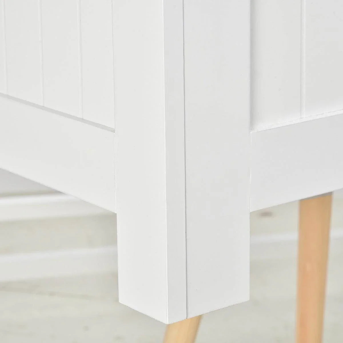 HOMCOM Large Storage Box Toy Chest with Lid & Safety Hinges - ALL4U RETAILER LTD