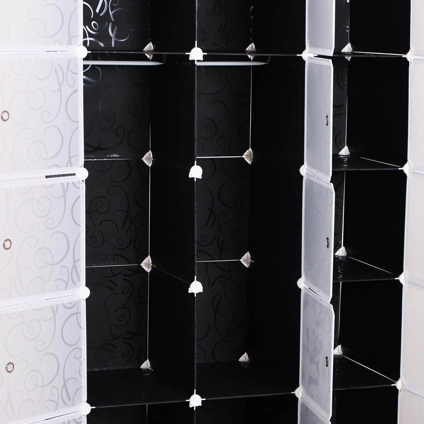 HOMCOM Portable Closet Organiser | Plastic Cube Storage - ALL4U RETAILER LTD