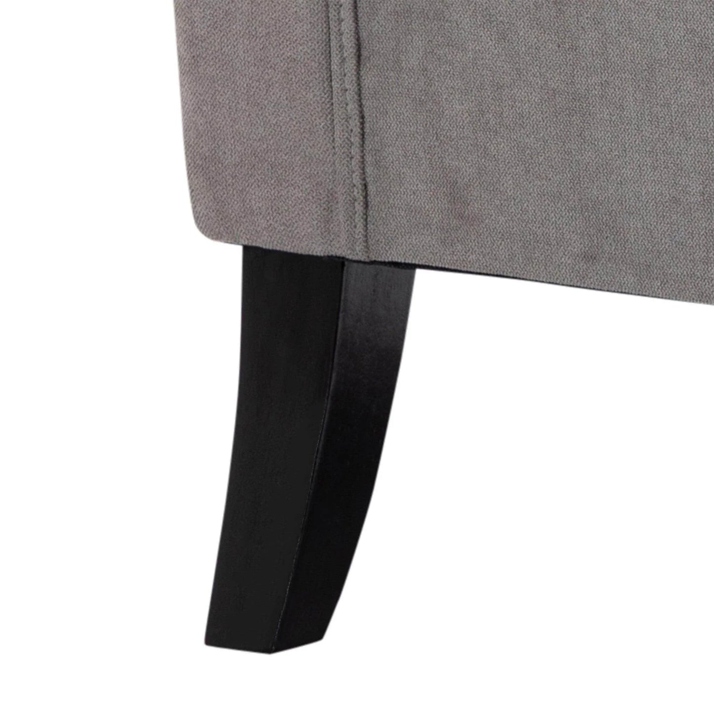 HOMCOM Retro Grey Wingback Armchair: Stylish Wood Frame - ALL4U RETAILER LTD