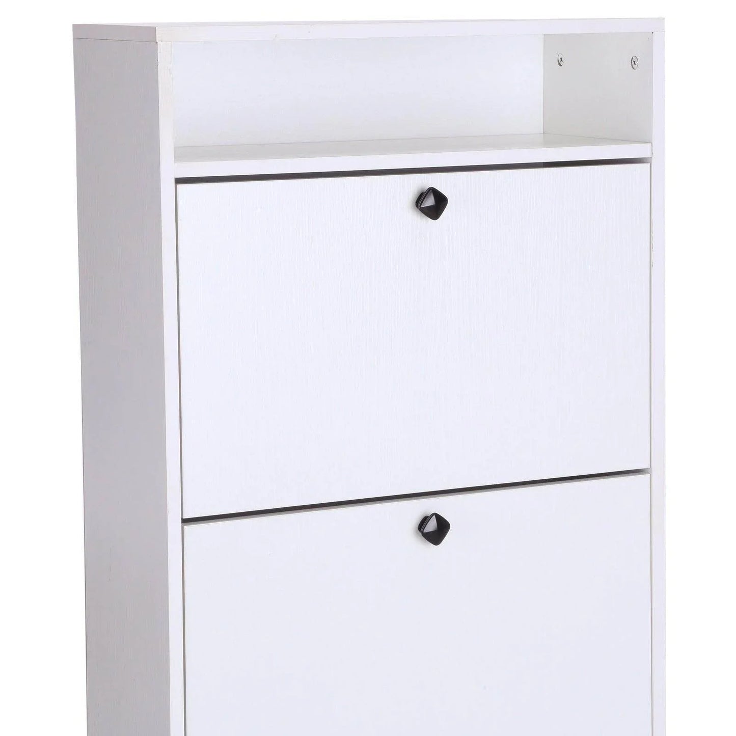 HOMCOM Shoe Storage Cabinet: 3 Drawers, Chipboard - White - ALL4U RETAILER LTD