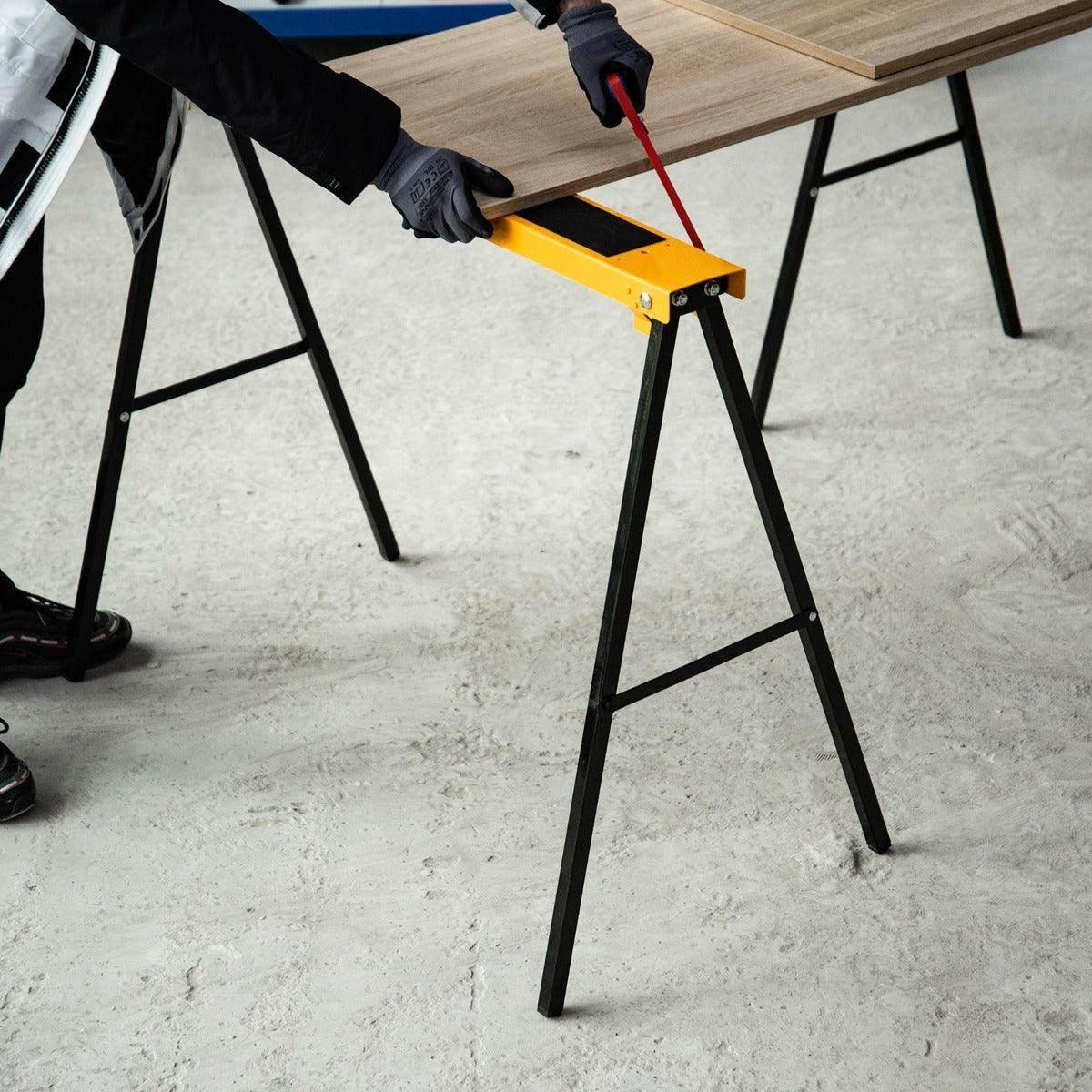 HOMCOM Steel Saw Horse: Heavy Duty, Foldable, 125kg - ALL4U RETAILER LTD