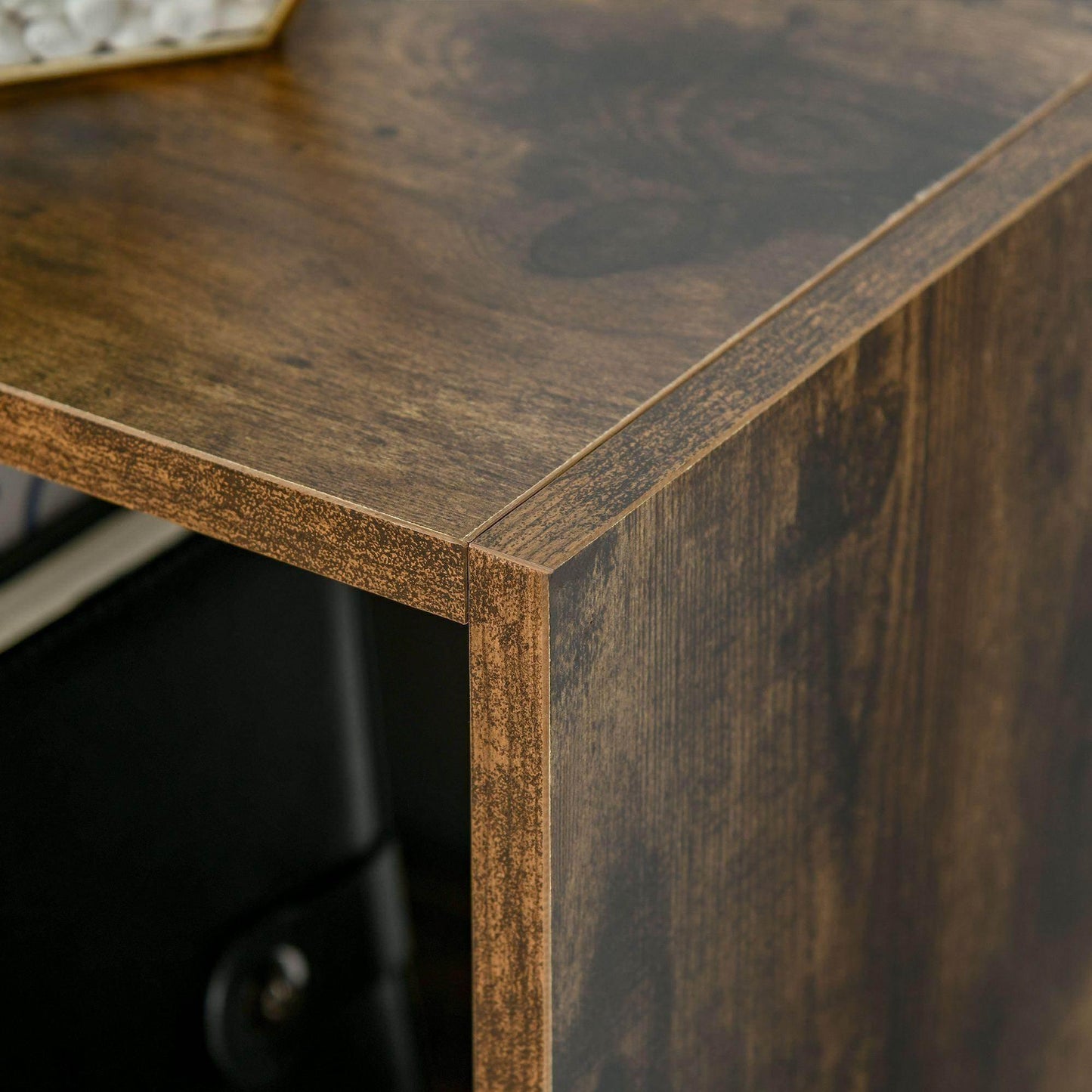 HOMCOM 3-Tier Rustic Brown Bookcase: Perfect Home Organiser - ALL4U RETAILER LTD