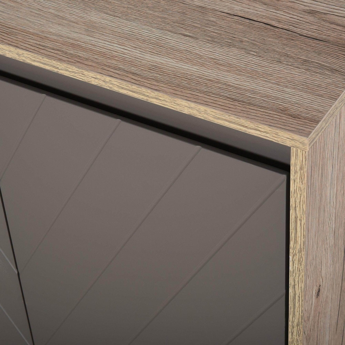 HOMCOM Under Sink Storage Cabinet- Adjustable Shelf, Grey - ALL4U RETAILER LTD