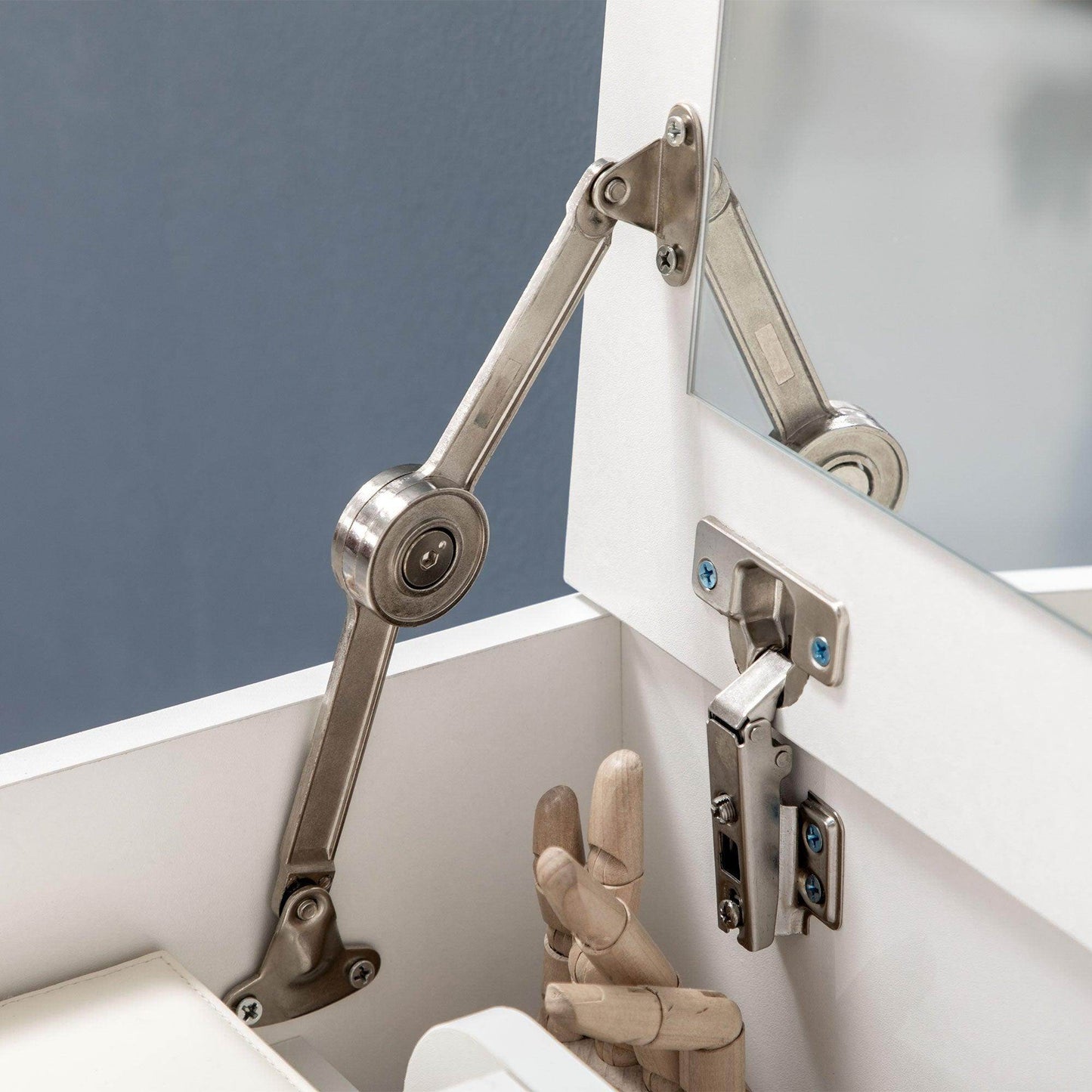 HOMCOM Vanity Table with Hidden Storage, White - ALL4U RETAILER LTD