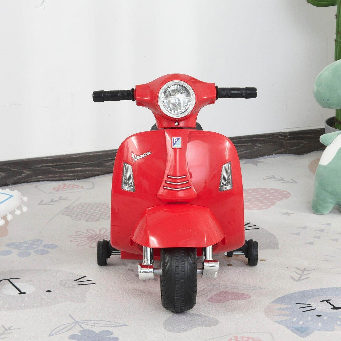 HOMCOM Vespa Electric Trike - 6V, Red - ALL4U RETAILER LTD