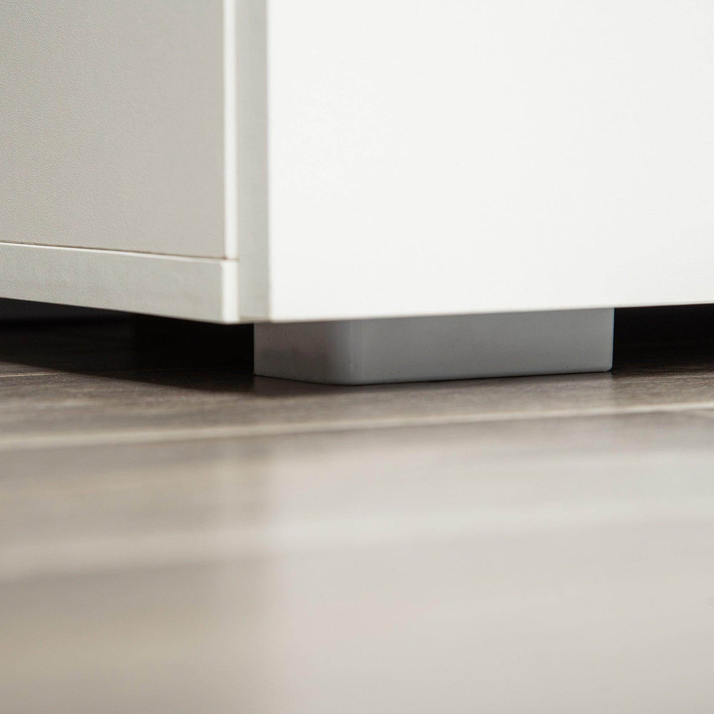 HOMCOM White Wooden Storage Cabinet, 2 Shelves, Freestanding - ALL4U RETAILER LTD