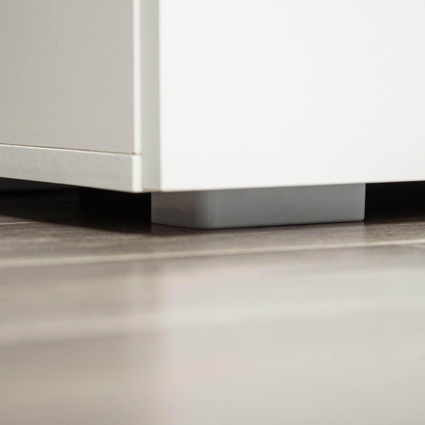 HOMCOM White Wooden Storage Cabinet, 2 Shelves, Freestanding - ALL4U RETAILER LTD