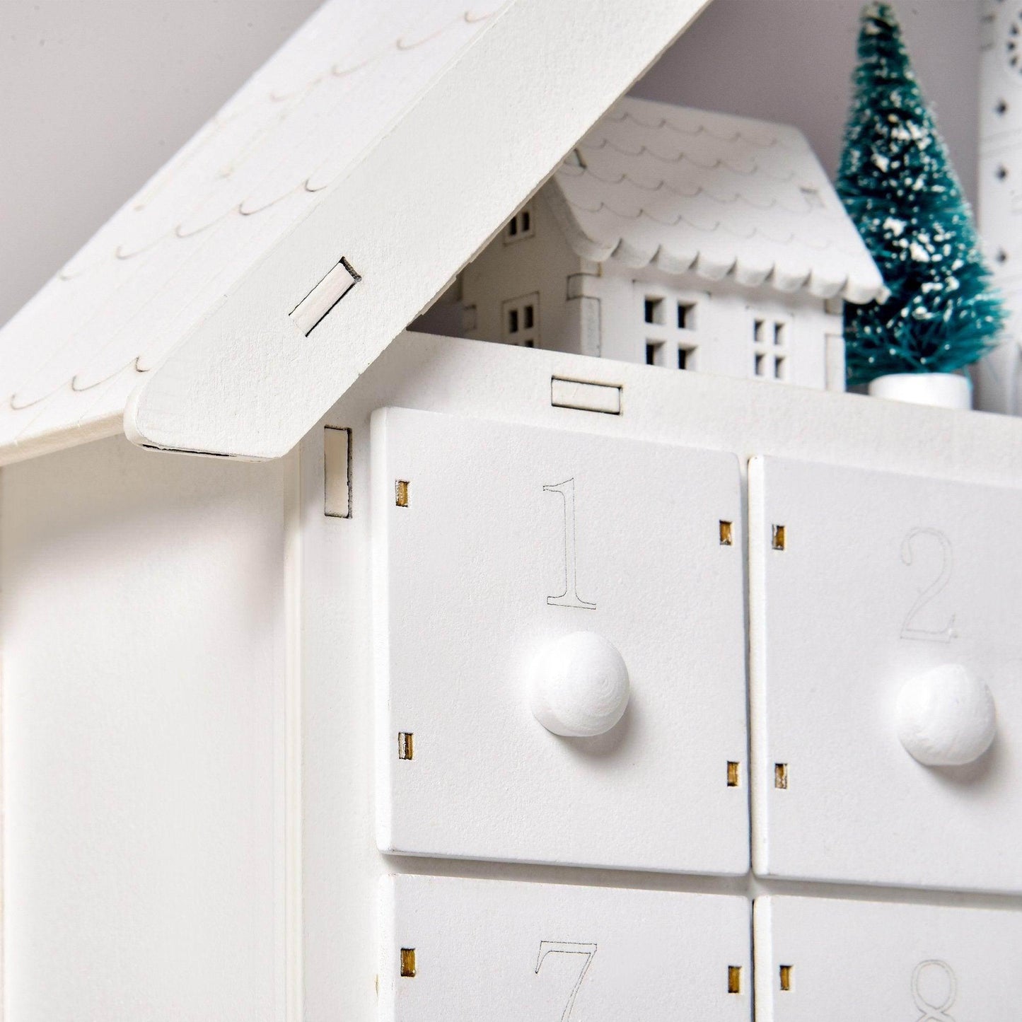 HOMCOM Wooden Advent Calendar, Christmas Decoration - ALL4U RETAILER LTD