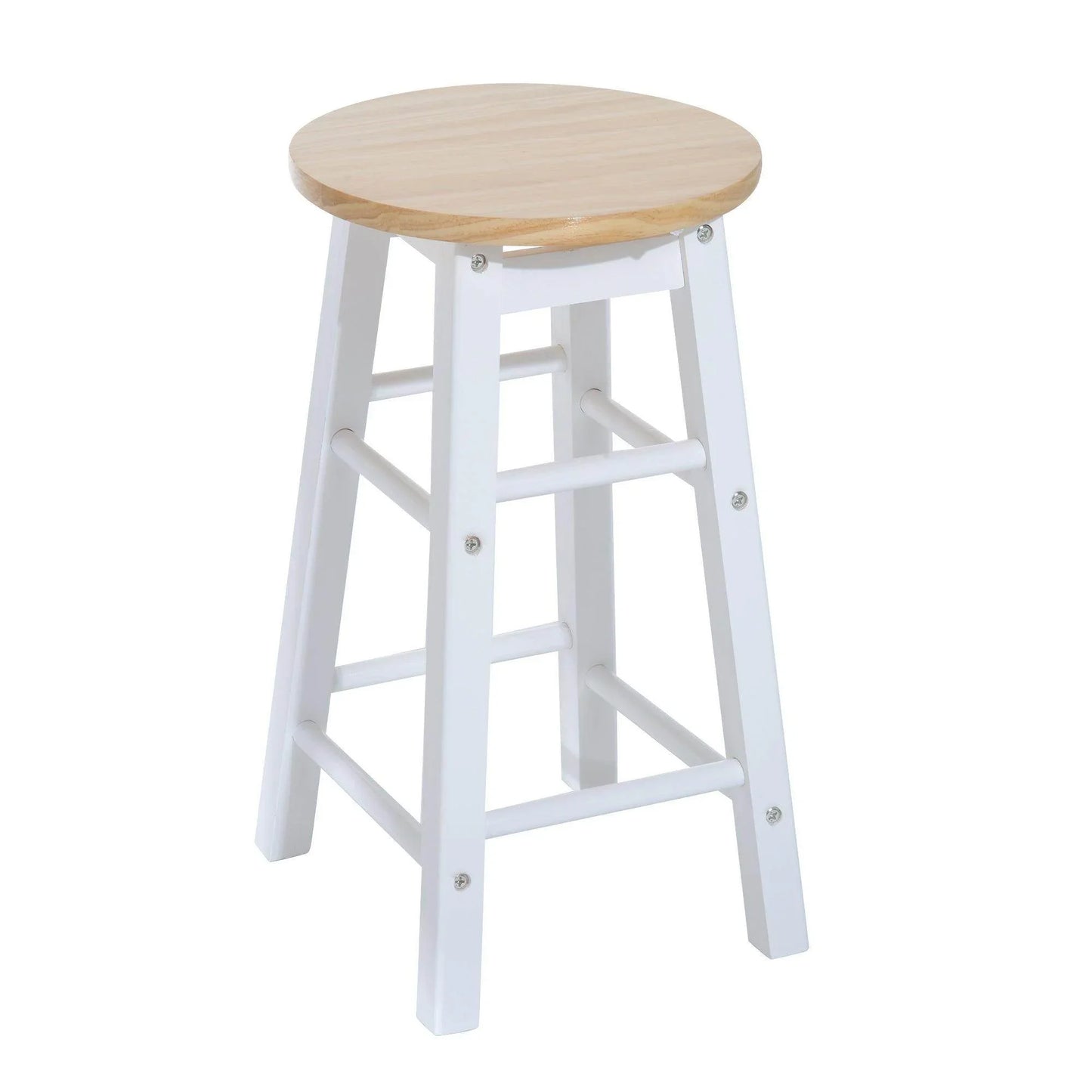 HOMCOMWooden Kitchen Cart with Stools & Storage - ALL4U RETAILER LTD