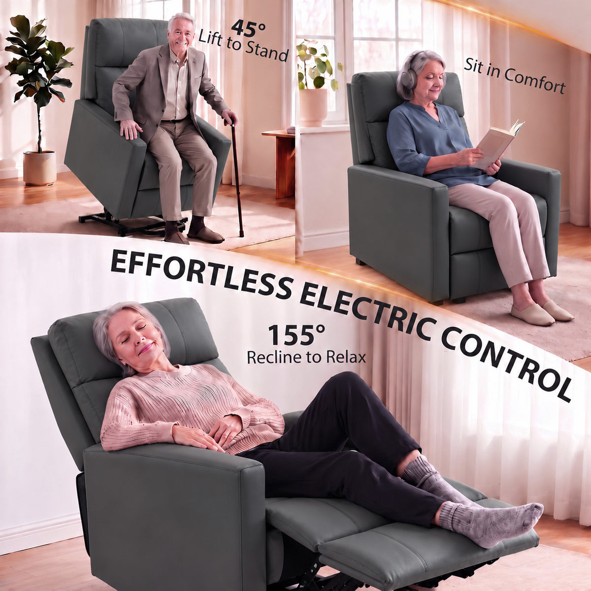 Homcom Power Lift Recliner Chair With Vibration Massage And Heat