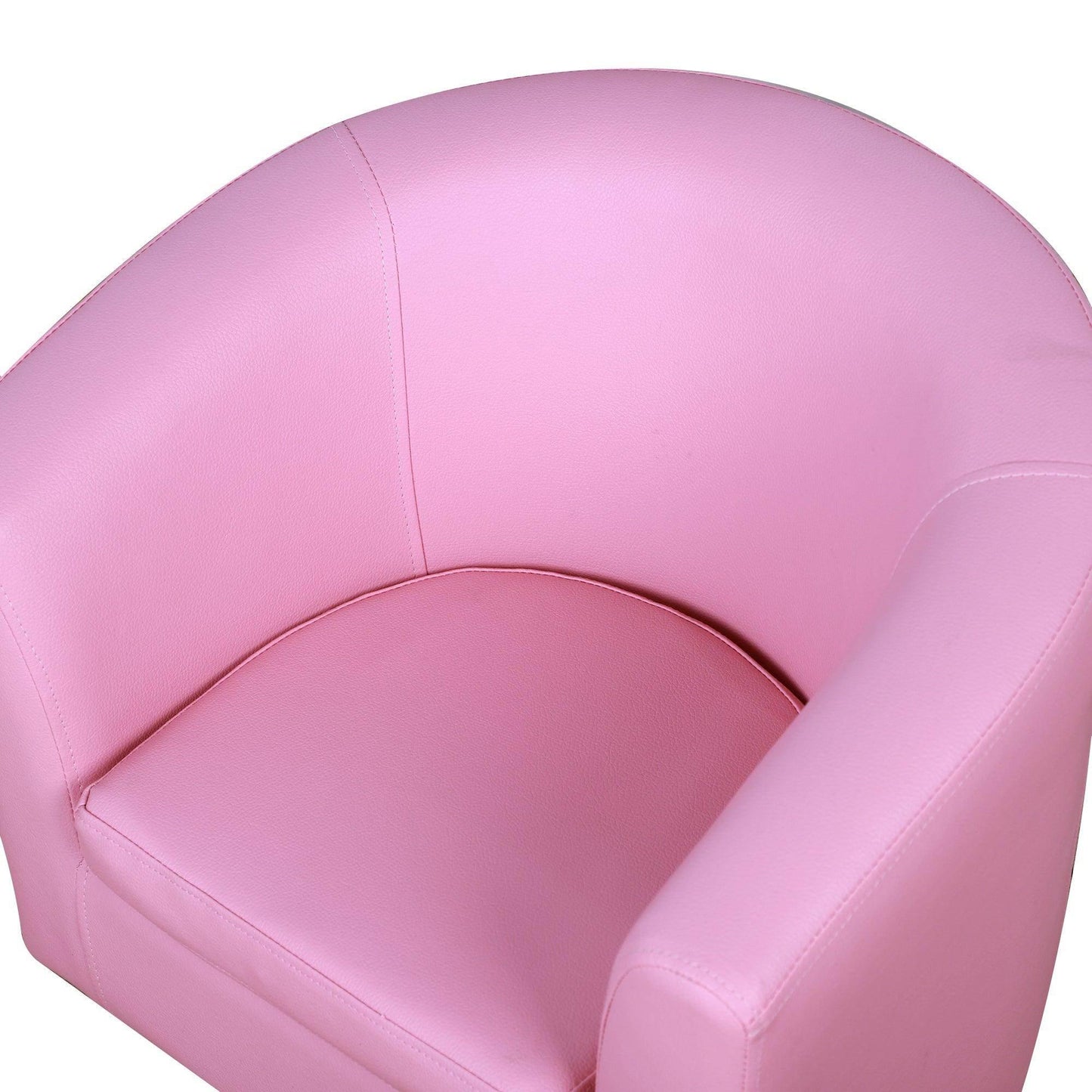 HOMCOM Kids Mini Sofa Children Armchair with Ottoman for Bedroom Playroom Pink - ALL4U RETAILER LTD