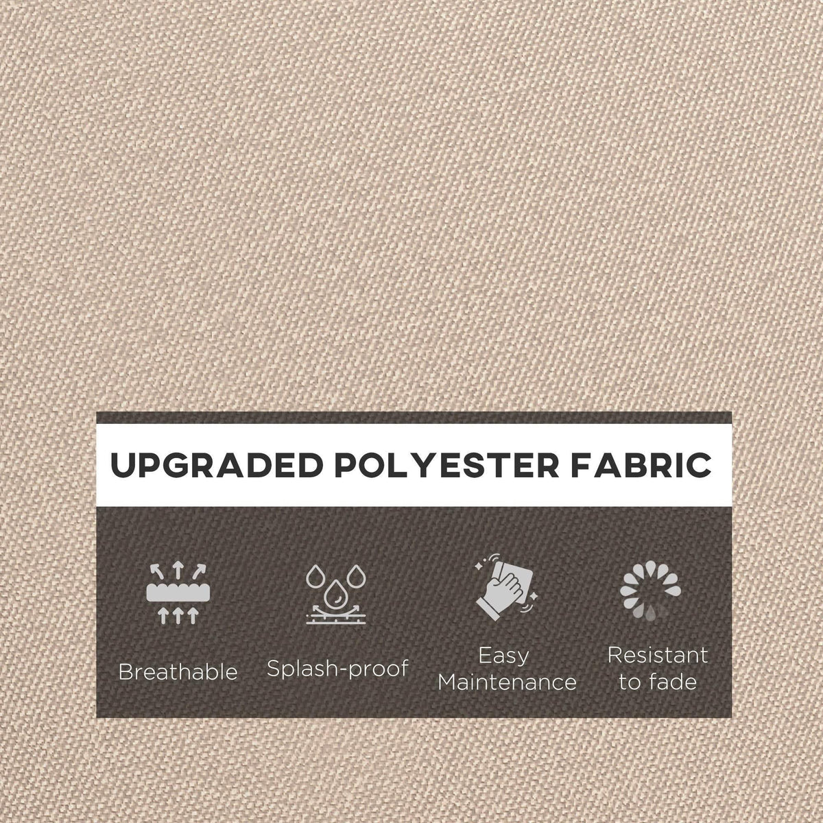 Upgraded beige polyester cushion fabric, breathable and splash-proof
