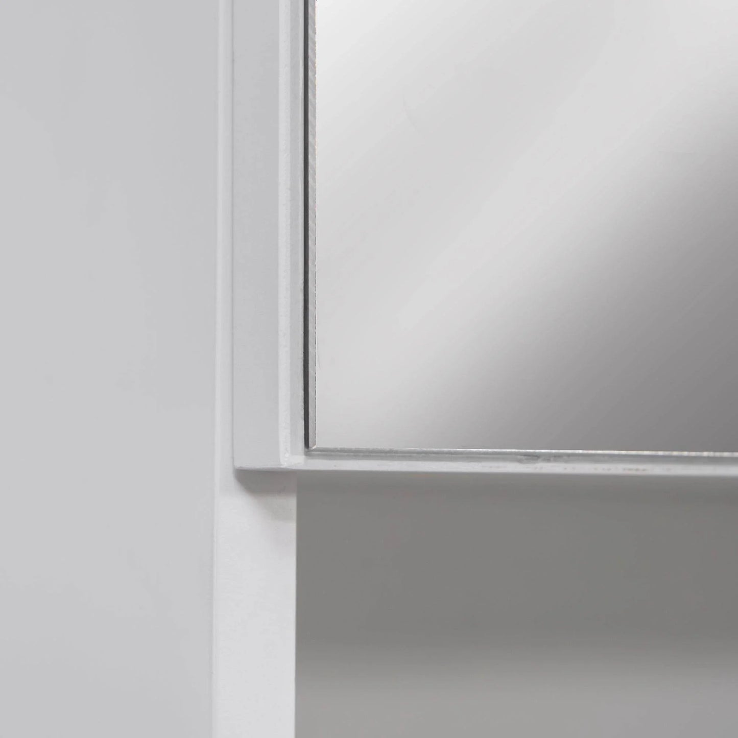 Kleankin Bathroom Mirror Cabinet, White: Compact, Wall-Mounted Storage - ALL4U RETAILER LTD
