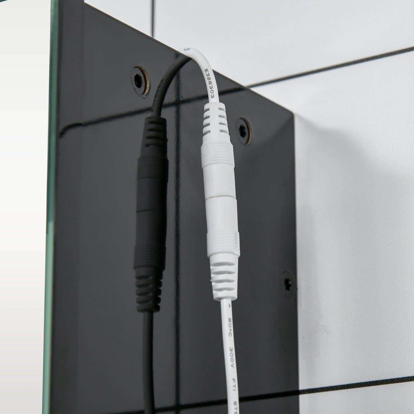 Kleankin LED Mirror Cabinet: Wall Mount, 3 Doors, Adjustable Shelves - ALL4U RETAILER LTD