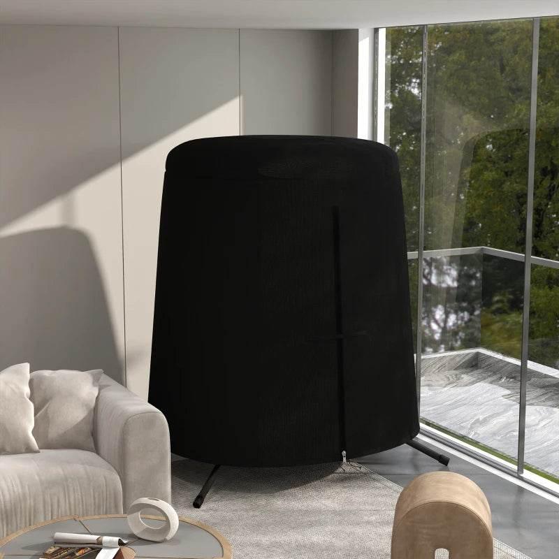 Outsunny Hanging Egg Chair Cover - Waterproof, Anti-dust Outdoor Single Swing Chair Protector with Zipper, 300D Oxford Fabric for 200 x 230cm Stand in Elegant Black - ALL4U RETAILER LTD