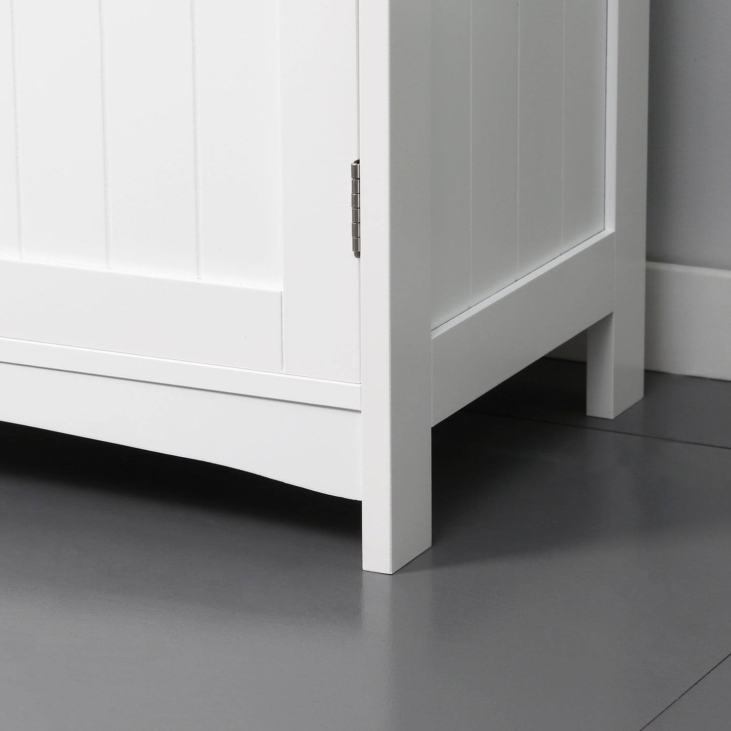 Kleankin Bathroom Furniture Set With Adjustable Shelves Tall Storage Cabinet With Open Shelves And Drawers White