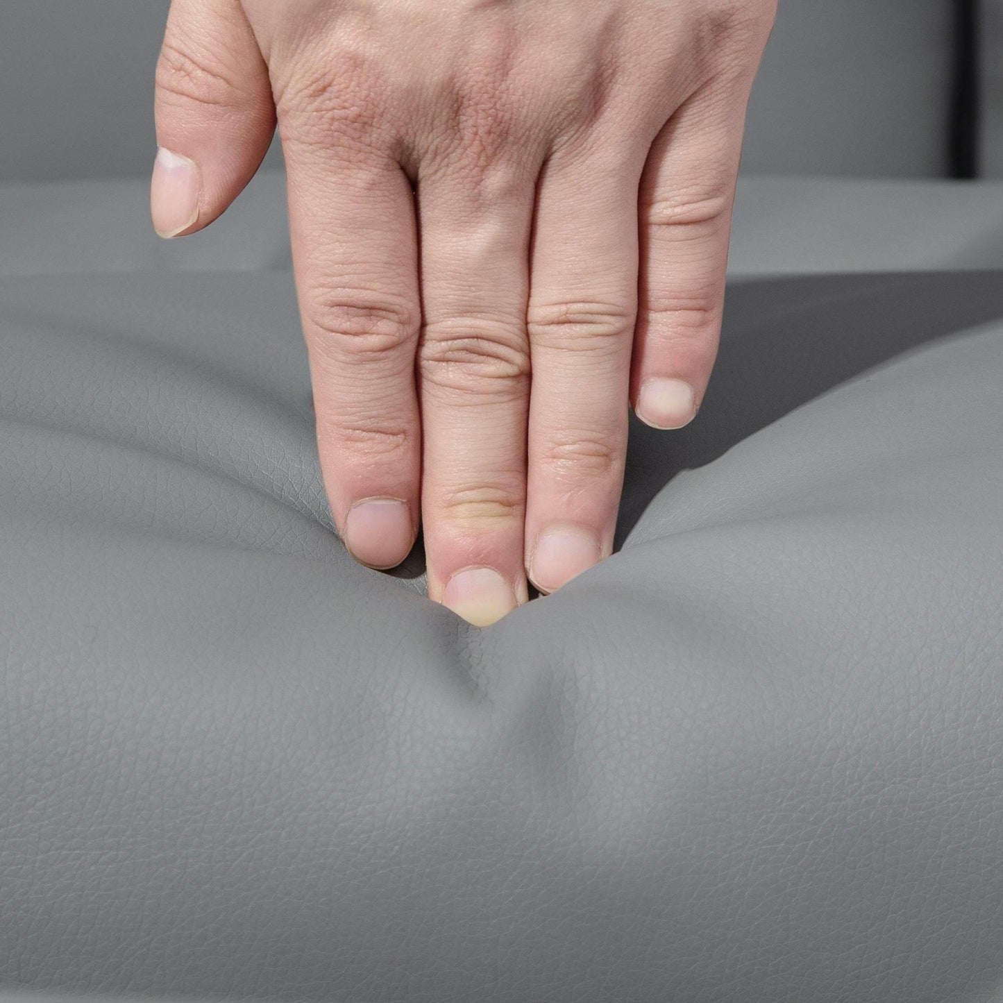 HOMCOM Light Grey Swivel Recliner Armchair with Ottoman, High Back Faux Leather Chair for Living Room Relaxation - ALL4U RETAILER LTD