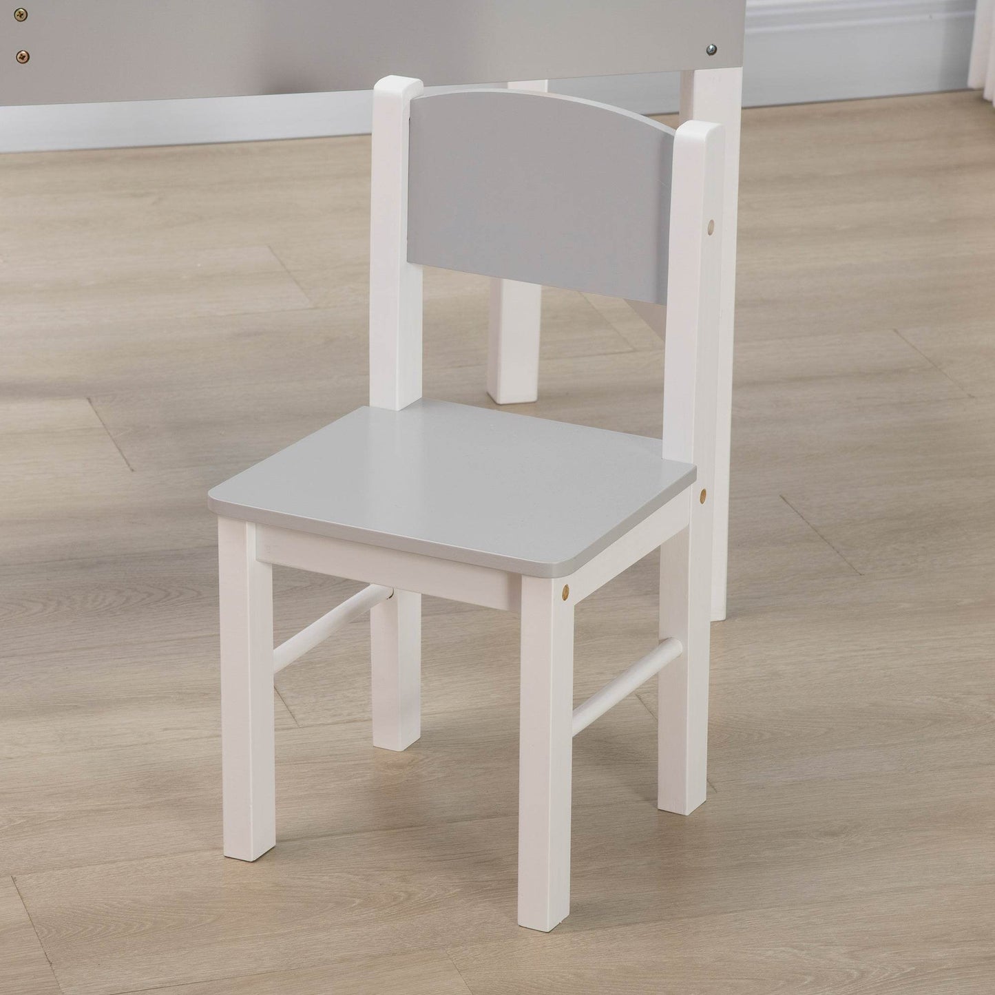 ZONEKIZ Kids Table Chair Set Storage Space Grey - ALL4U RETAILER LTD