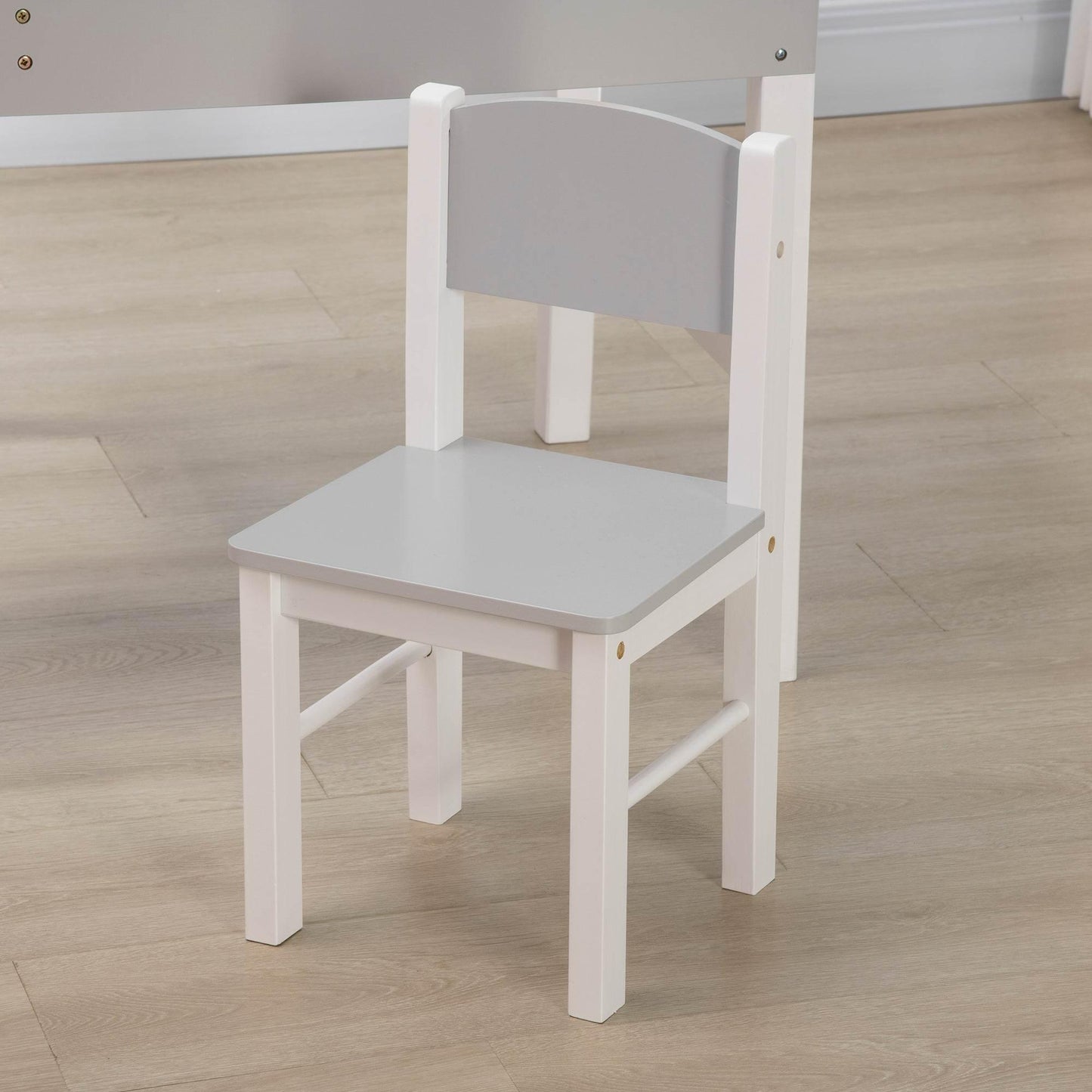 ZONEKIZ Kids Table Chair Set Storage Space Grey - ALL4U RETAILER LTD