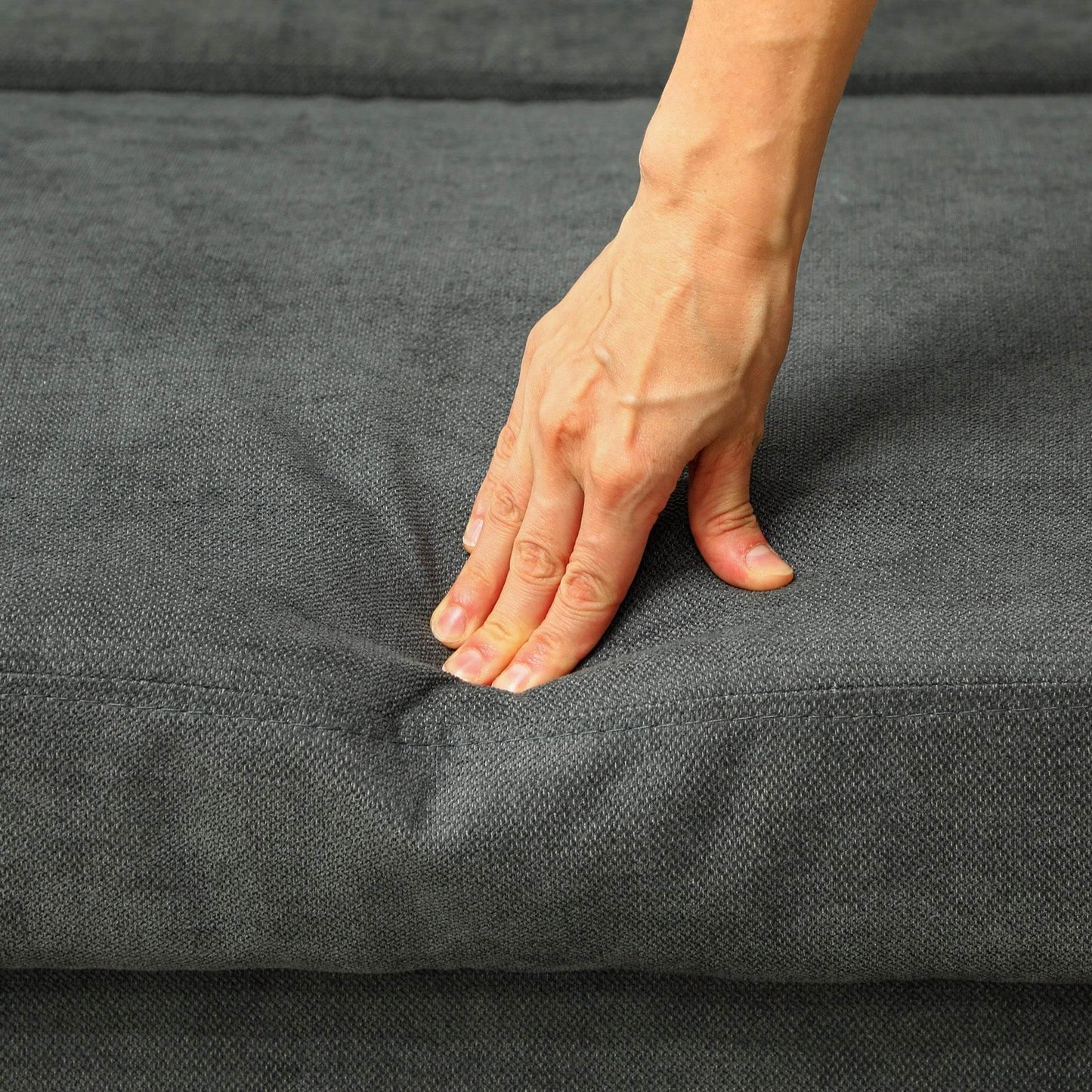 Charcoal Grey L-Shaped Sofa Bed with Storage and Pull-Out Feature - ALL4U RETAILER LTD