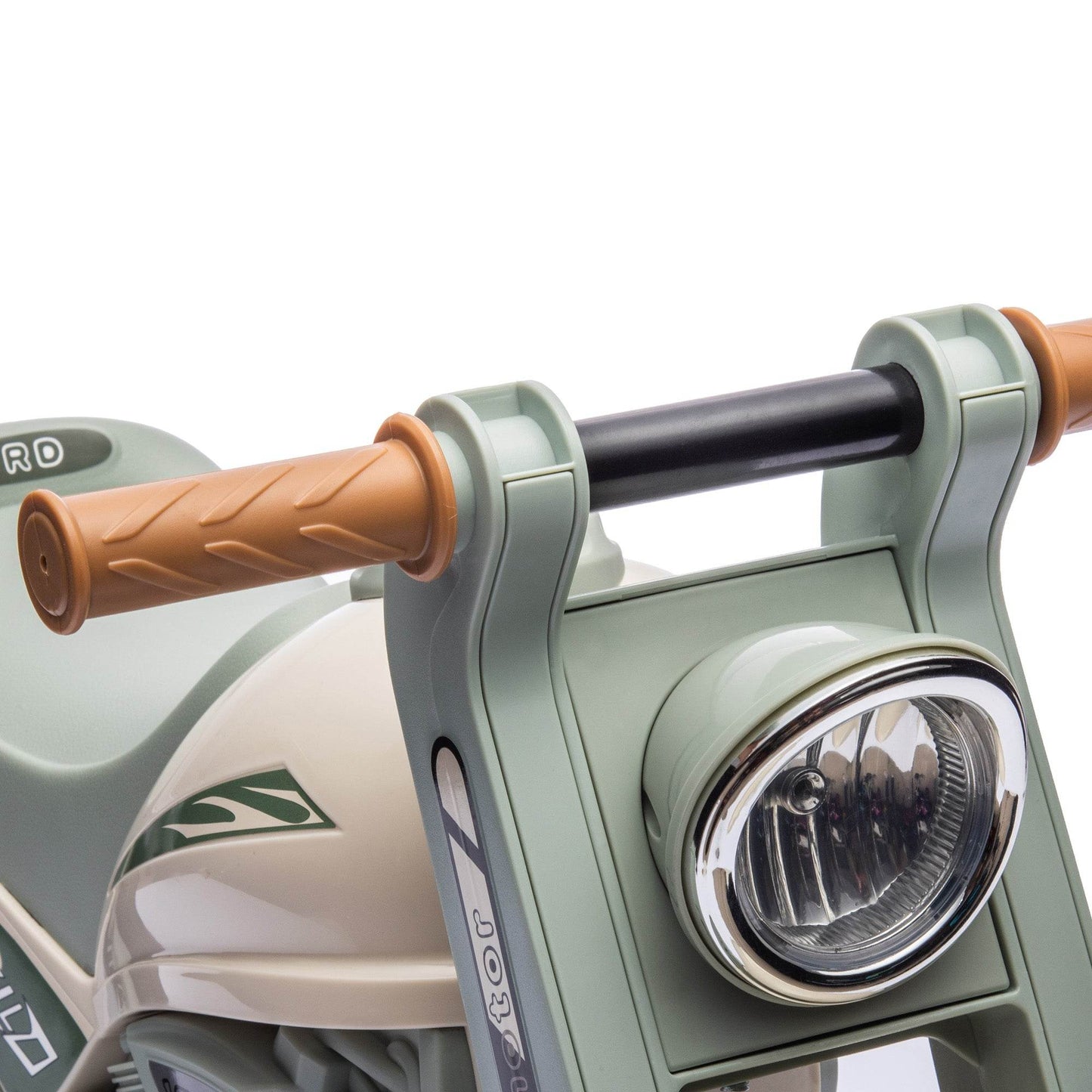 AIYAPLAY Cream White Bubble Music Motorcycle Ride-On Car for Toddlers Aged 2-5 - ALL4U RETAILER LTD