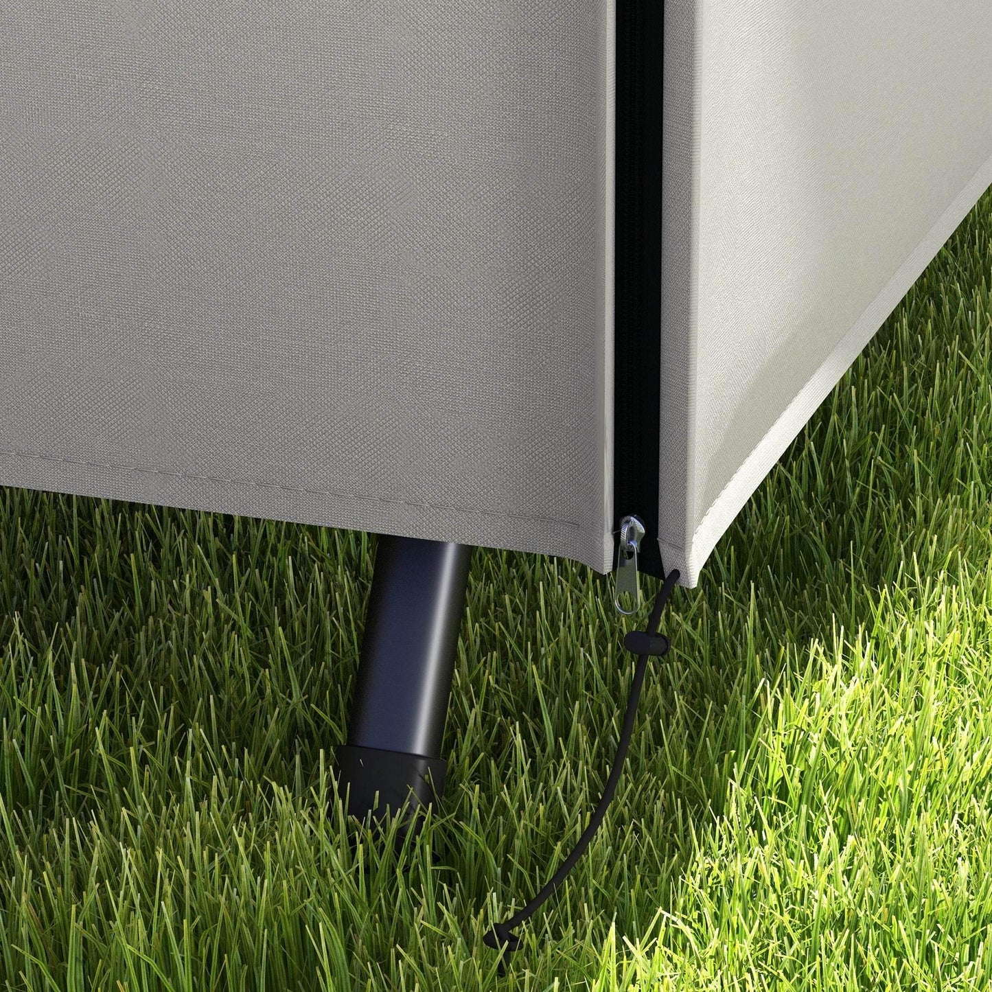 Outdoor Swing Chair Protective Cover - 205 x 124cm Grey Oxford Fabric - ALL4U RETAILER LTD