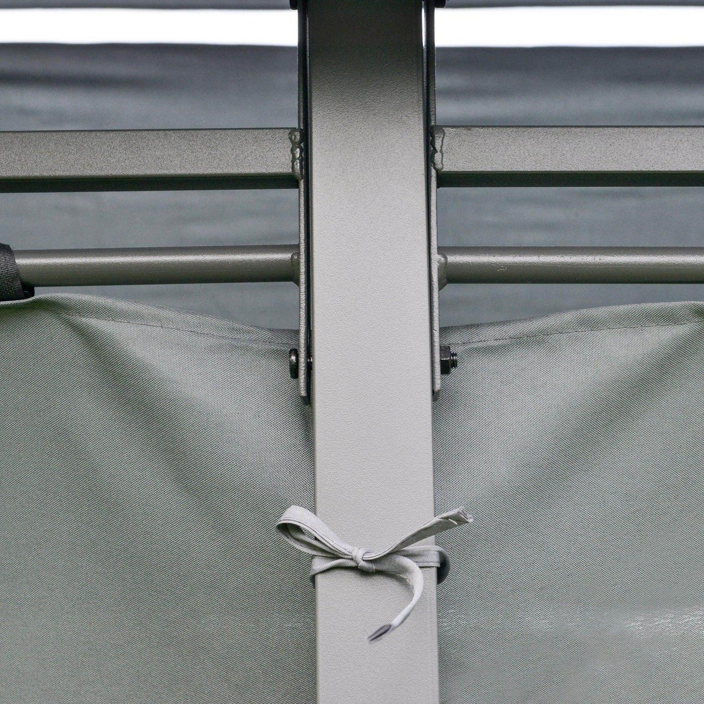 Outsunny 10x13ft Gazebo with Curtains - Black/Grey - ALL4U RETAILER LTD
