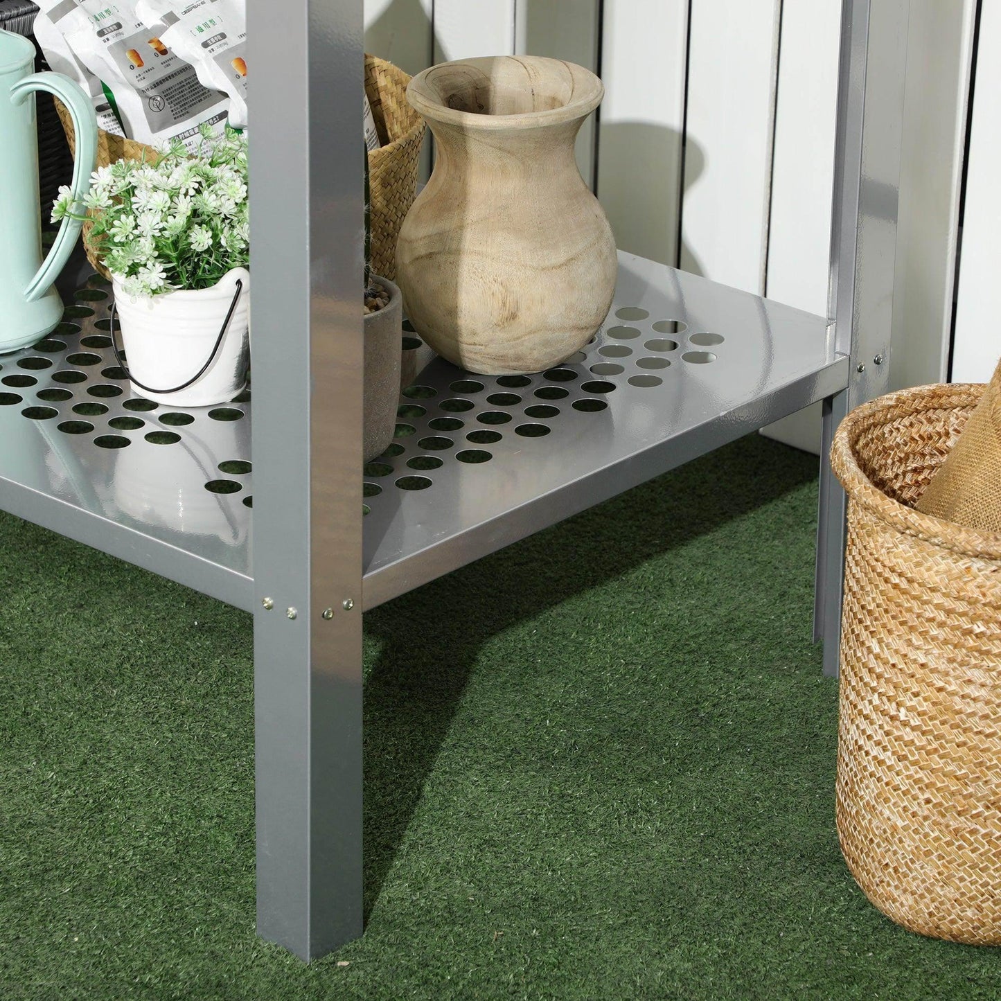 Outsunny 2-Tier Plant Stand: Versatile Outdoor/Indoor Rack - ALL4U RETAILER LTD
