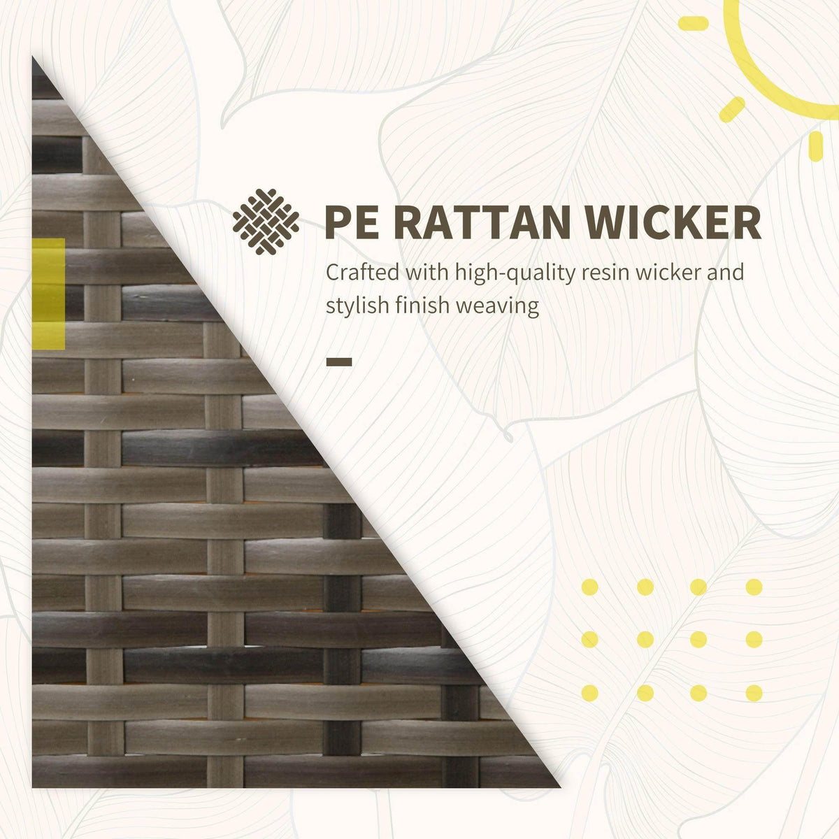 Grey resin wicker lattice weave panel for patio furniture