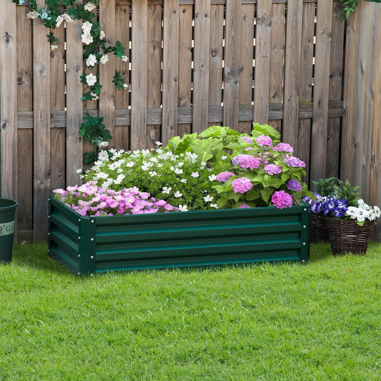 Outsunny Garden Planter: Galvanized Raised Bed - ALL4U RETAILER LTD