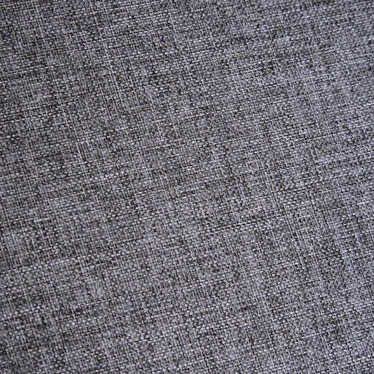 Close-up of gray cushion fabric with tight woven texture