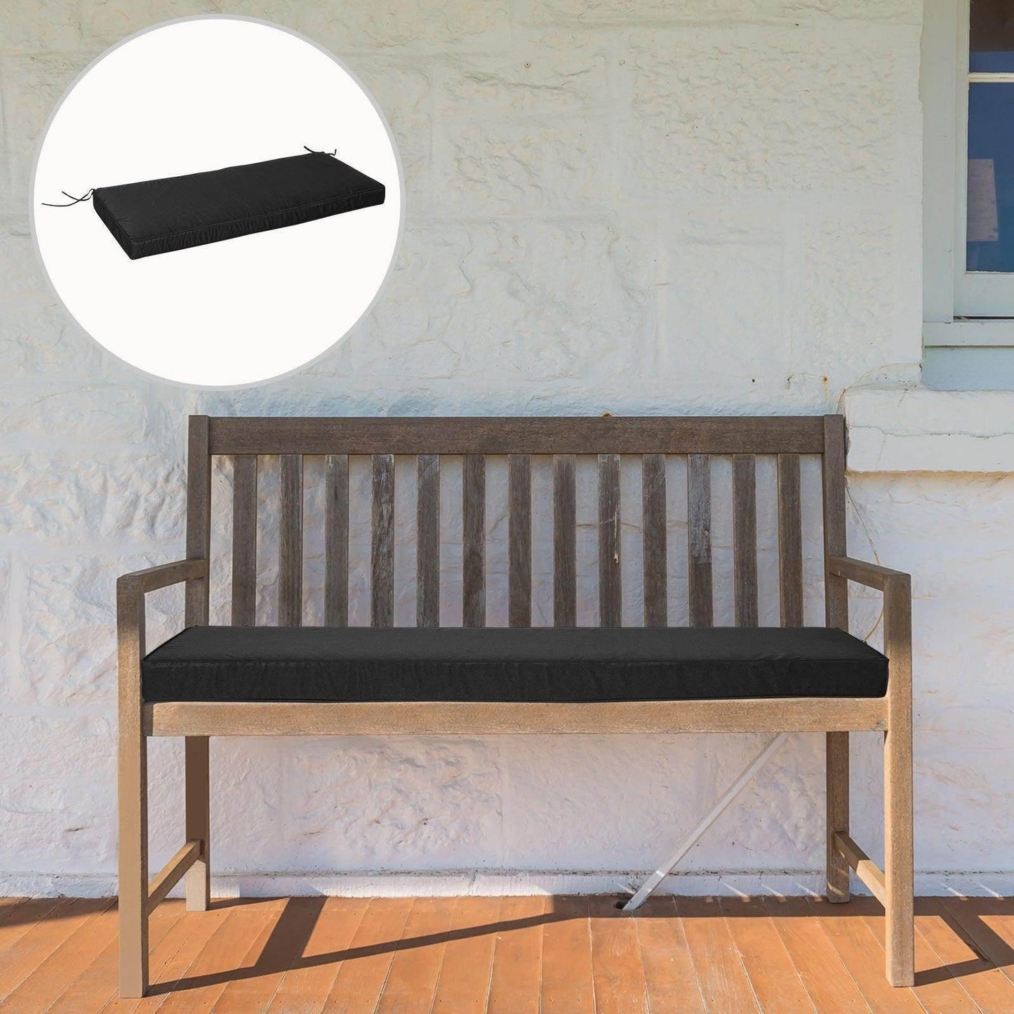 Outsunny Lovely Outdoor Bench Cushion - 2 Seater, 120 x 50 x 8 cm - ALL4U RETAILER LTD