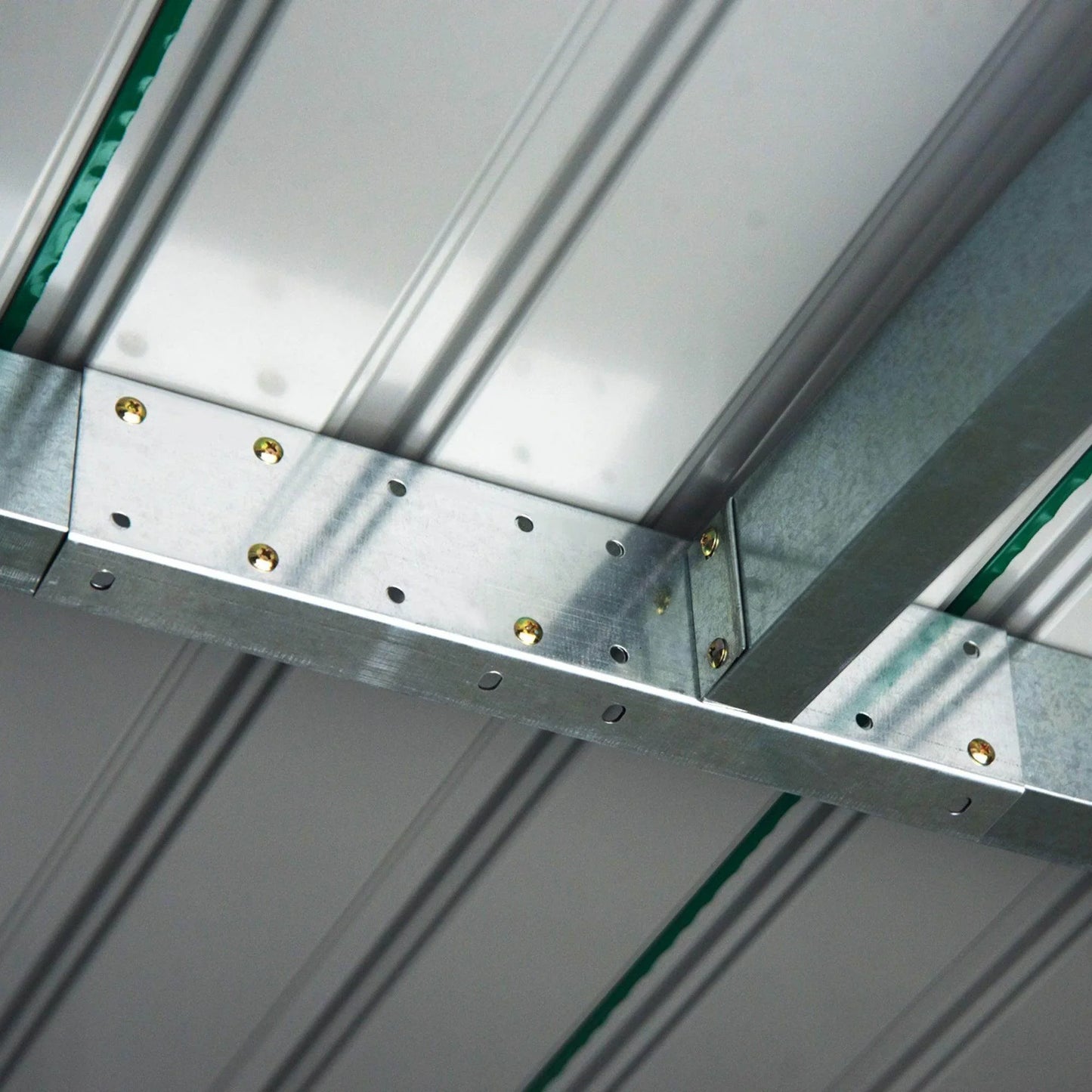 Outsunny Metal Garden Shed - 9ft x 4.25ft, Deep Green - ALL4U RETAILER LTD