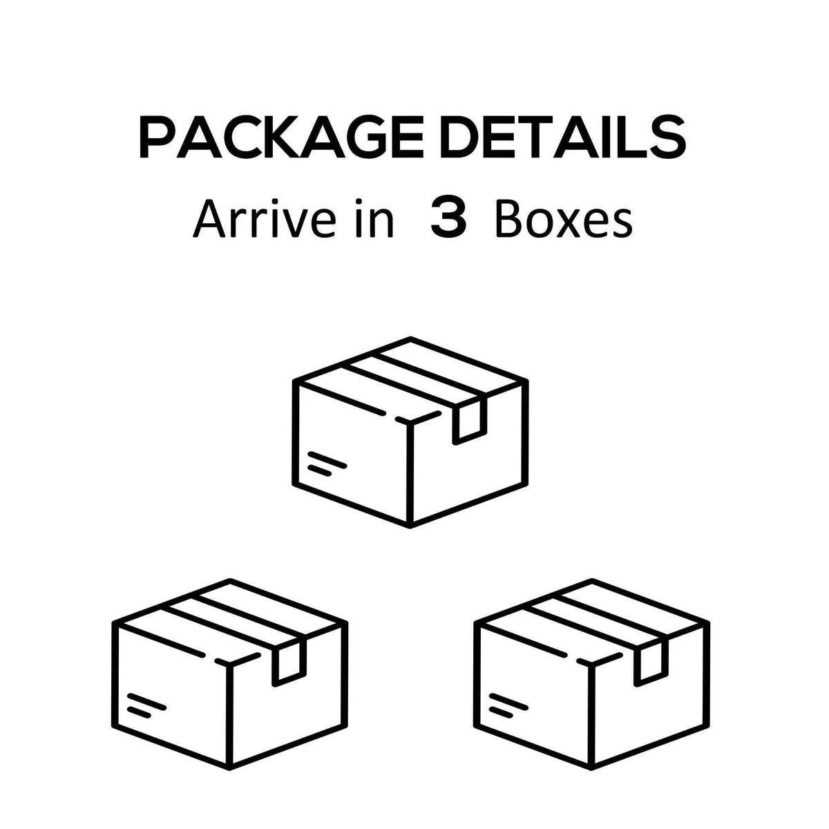 Metal storage shed package shipped in three boxes