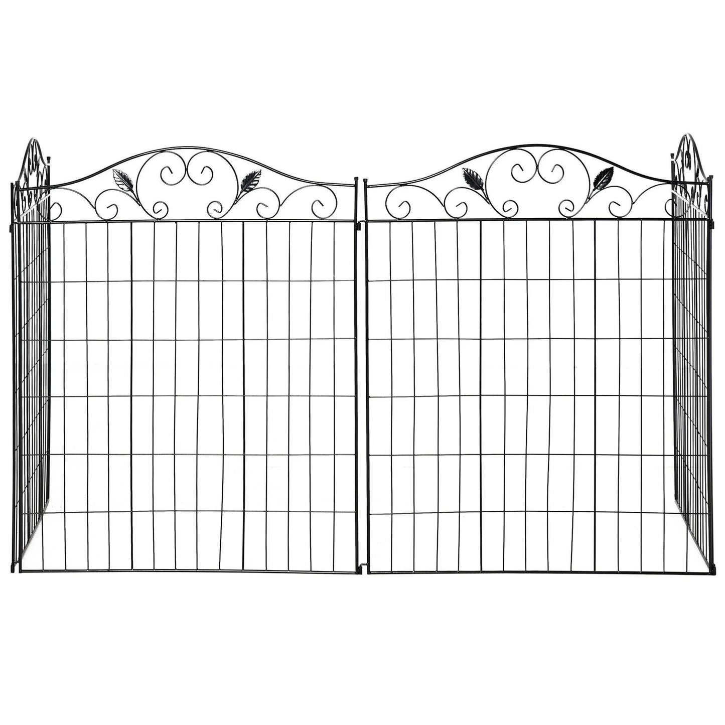 Outsunny Metal Wire Garden Border Fence - 4 Panels, 44in x 12ft - ALL4U RETAILER LTD